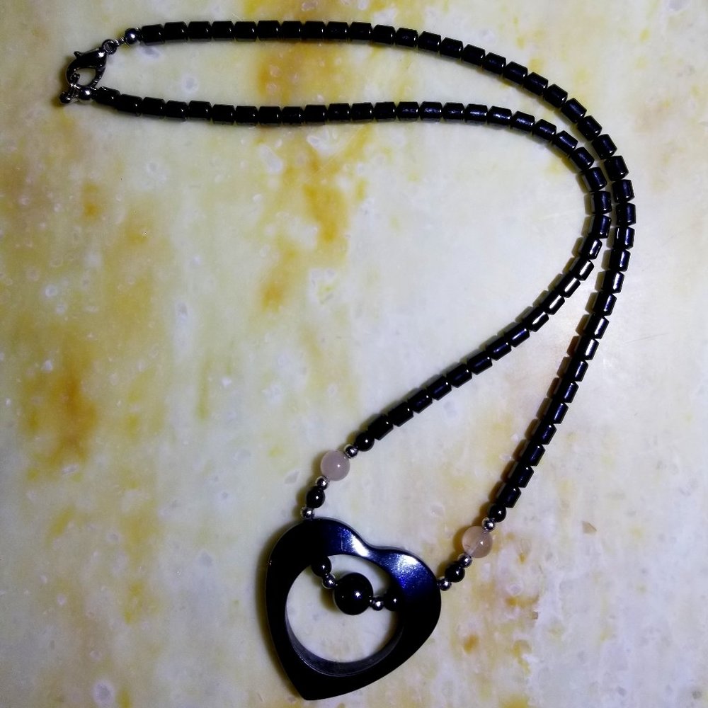 Hematite/Rose Quartz Necklace